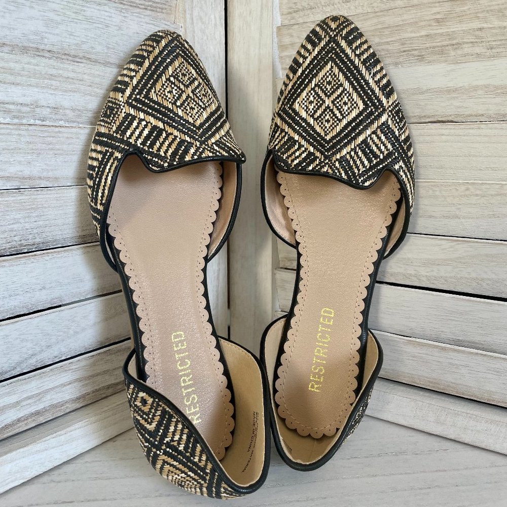 Pointed Toe Woven Flats
